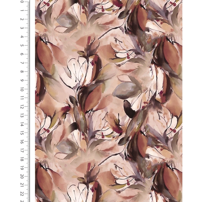 French Terry Digital Painted Flower 6170