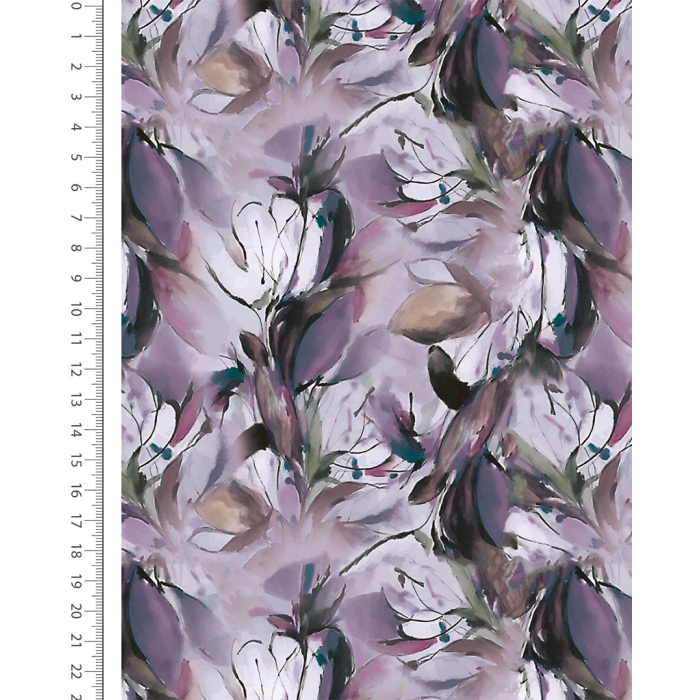 French Terry Digital Painted Flower 6170