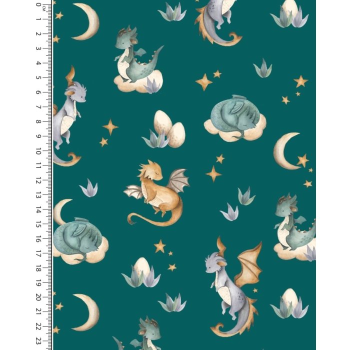 French Terry Digital Little Dragon 5902