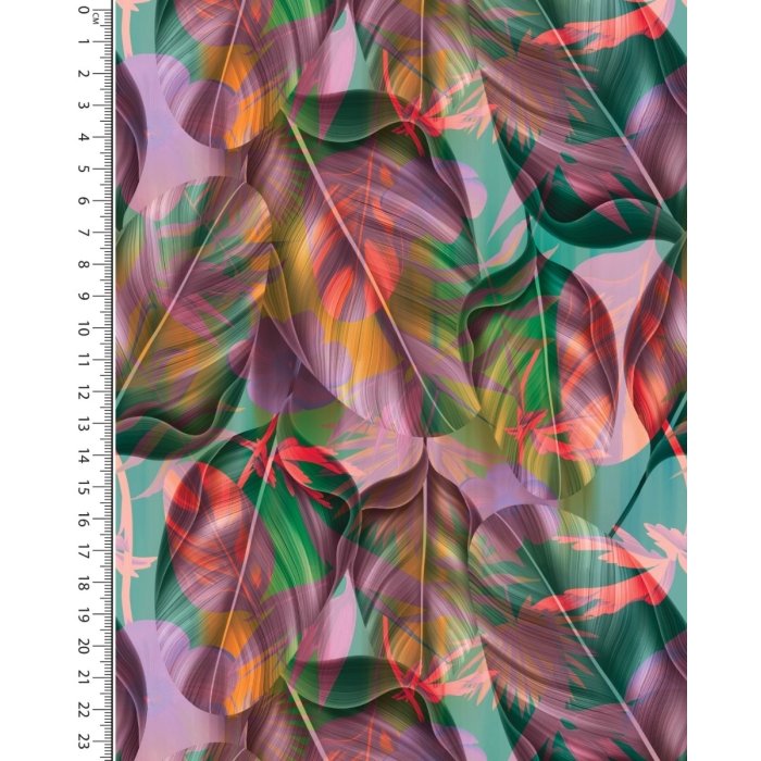 French Terry digital Leaves 5903