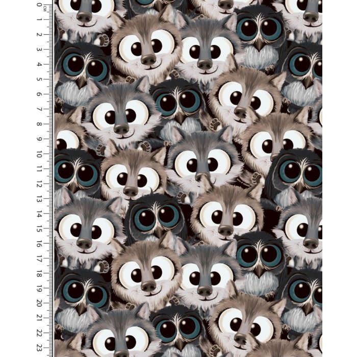 French Terry Digital Little Forest Animal 5905