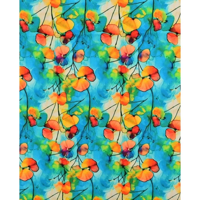 Poplin Digital Flowers 5830