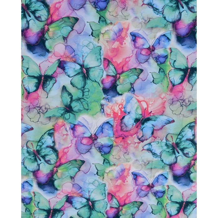 Jersey Digital Watercolor Butterfly 5933