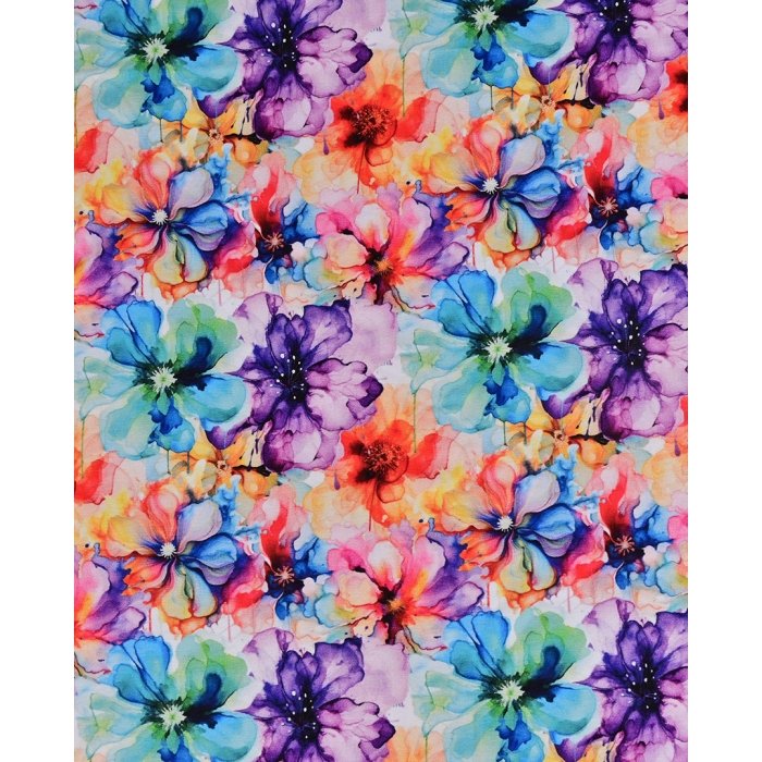 Jersey Digital Watercolor Flower 5927