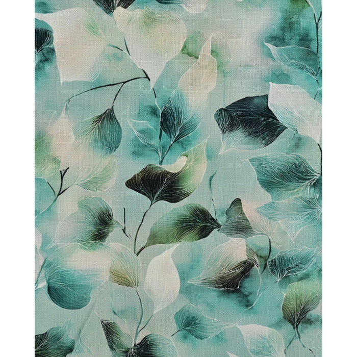 Viscose Linen Digital Leaves 6065