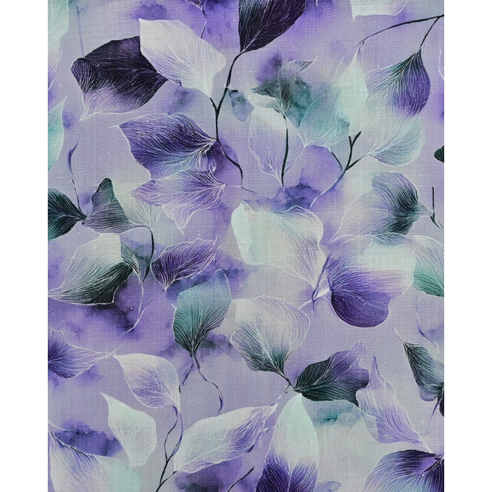 Viscose Linen Digital Leaves 6065
