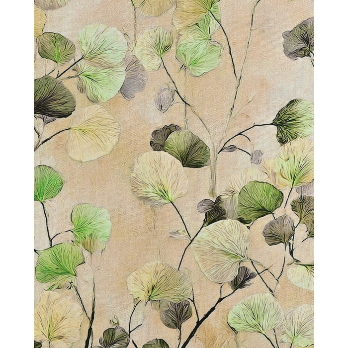Viscose Linen Digital Leaves 6066