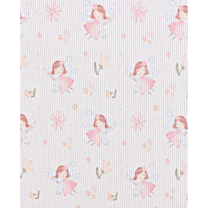 Rib Jersey Digital Fairy Peach 5958