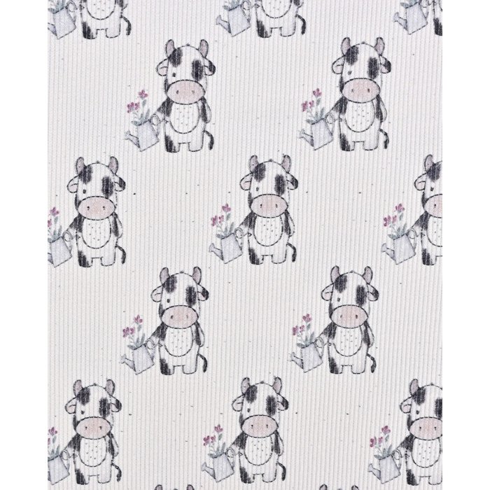 Rib Jersey Digital Cow 5961