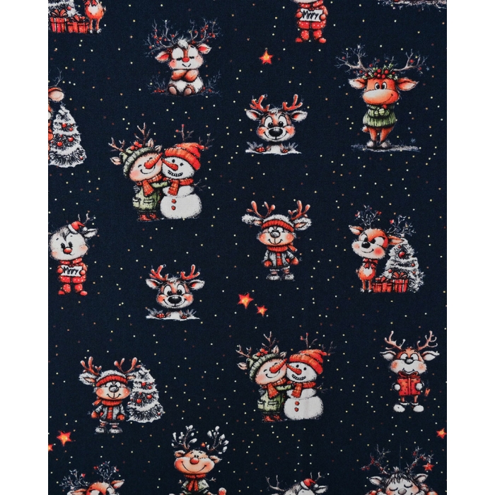 Poplin Digital Christmas Reindeer 6130