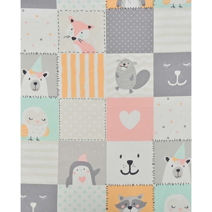 Poplin Patchwork Animals 90089