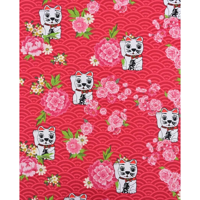 Poplin Lucky Cat 90174