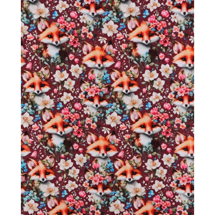Jersey Digital Floral Fox 6156