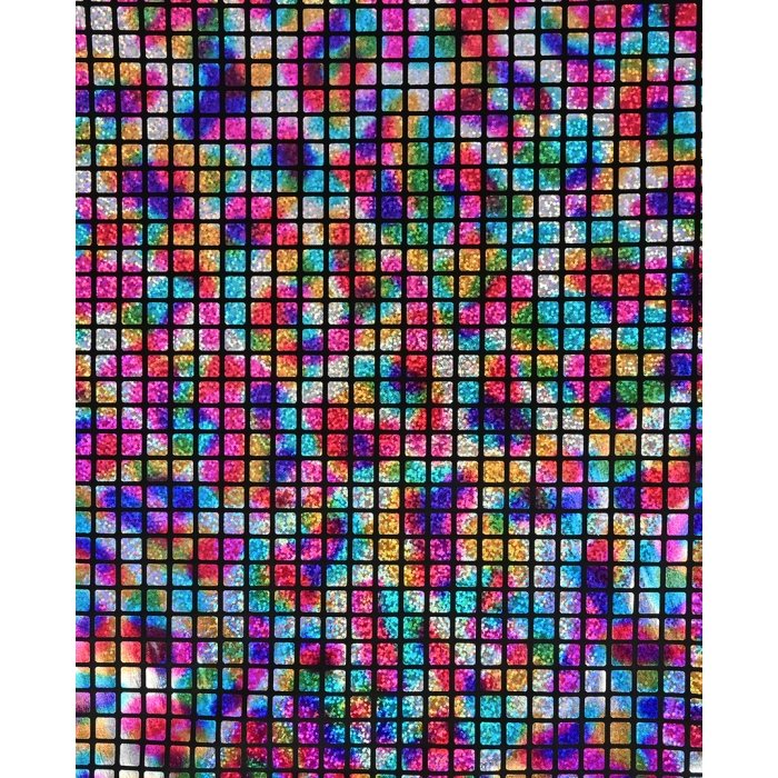 Multicolour Check Hologram Foil 5658