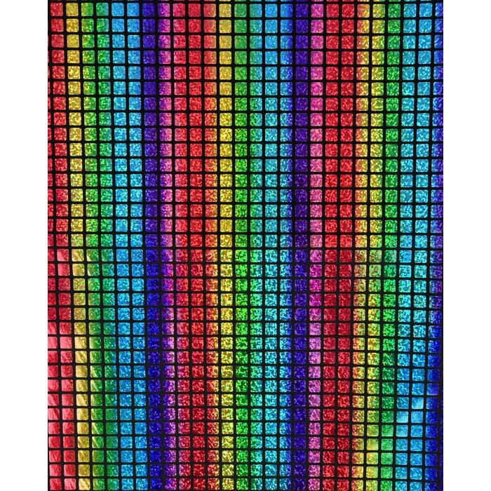 Multicolour Check Hologram Foil 5658