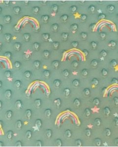 Minky dots digital little ones rainbow 6025