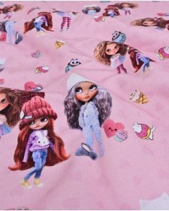 French Terry Digital Girls Doll 5943