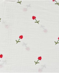 Double Gauze Embroidery Flower 6057