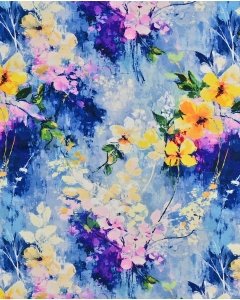 Bamboo Jersey Digital Flowers 5949