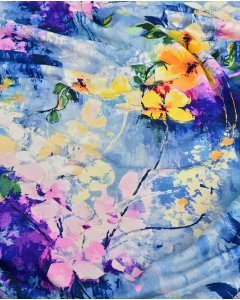 Bamboo Jersey Digital Flowers 5949