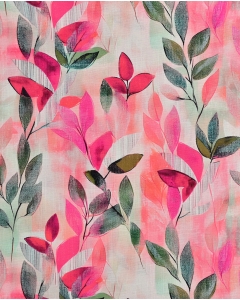 Viscose Linen Digital Leaves 6064