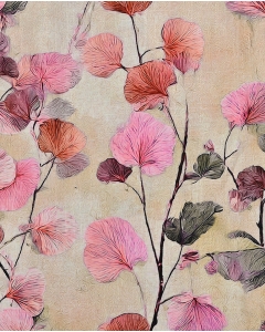 Viscose Linen Digital Leaves 6066