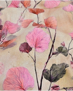 Viscose Linen Digital Leaves 6066