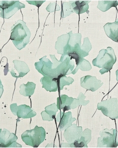 Ramie Linen Digital Poppy Flower 6069