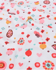 Canalé de punto toff retro flores 5260