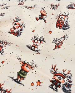 Poplin Digital Christmas Reindeer 6130