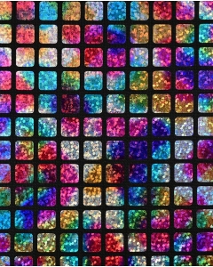 Multicolour Check Hologram Foil 5658
