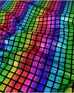 Multicolour Check Hologram Foil 5658