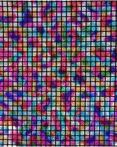 Multicolour Check Hologram Foil 5658