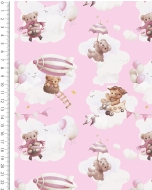 Flannel Digital Teddy Bears & Balloons 6131