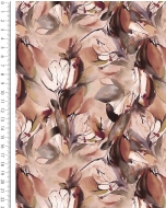 French Terry Digital Painted Flower 6170