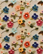 Poplin 3D Knitted Flowers 5826