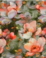 Bamboo Jersey Digital Poppy Flower 5877