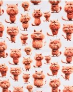 French Terry Digital Red Cat 5946