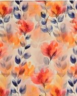 Cotton Stretch Satin Leaves 5982