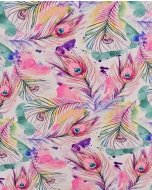 Bamboo Jersey Digital Peacock Feathers 5956