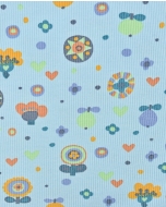 Rib jersey retro flowers 5260