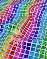 Multicolour Check Hologram Foil 5658